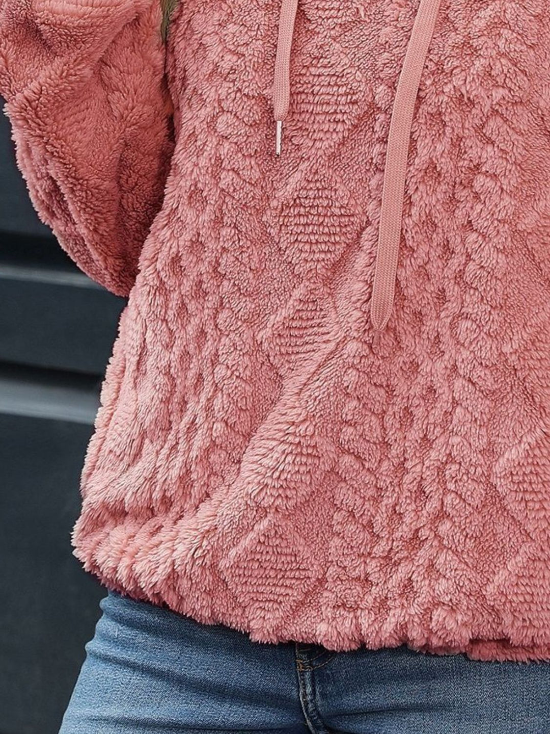 Stilla | Fleece Hættetrøje Med Lange Ærmer og Snøre