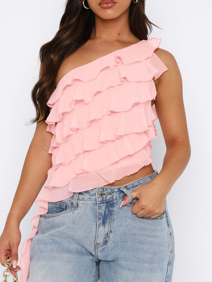 Stilla | Ruffle One Shoulder Tank