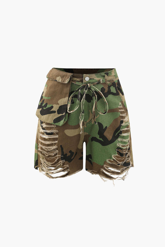 Stilla | Bukser Camo Cargo Revnet Shorts