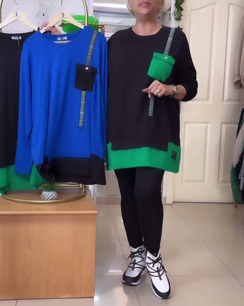 Stilla | Casual Rundhals Taske Kontrastfarve