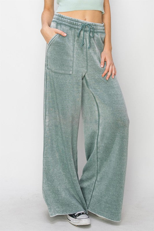 Stilla | Rise Wide Leg Drawstring Bukser