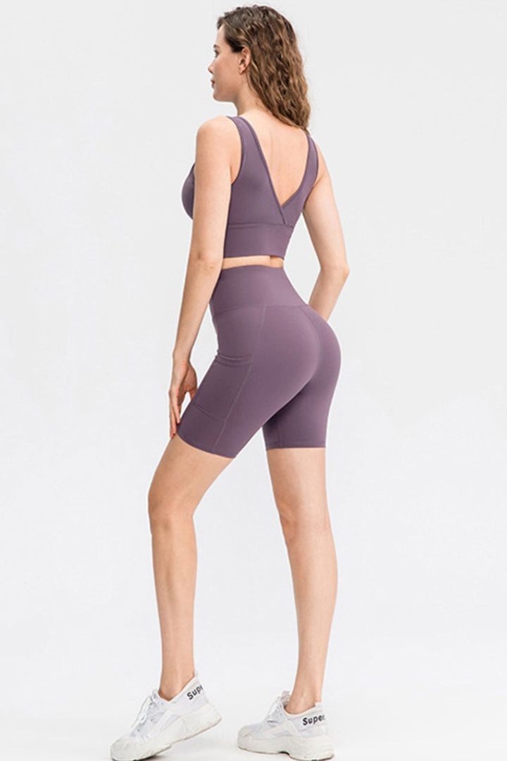 Stilla | Talje Sports Shorts med Lommer