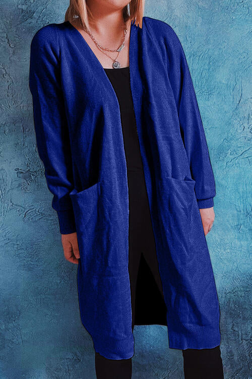 Stilla | Front Longline Cardigan Med Lommer