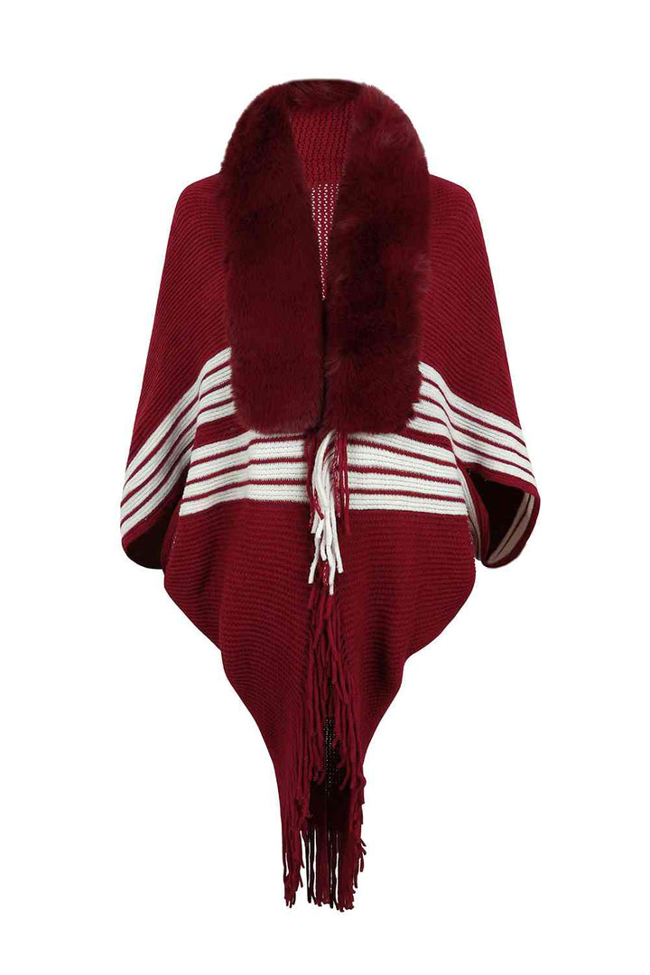 Stilla | Frynse Detalje Langærmet Poncho