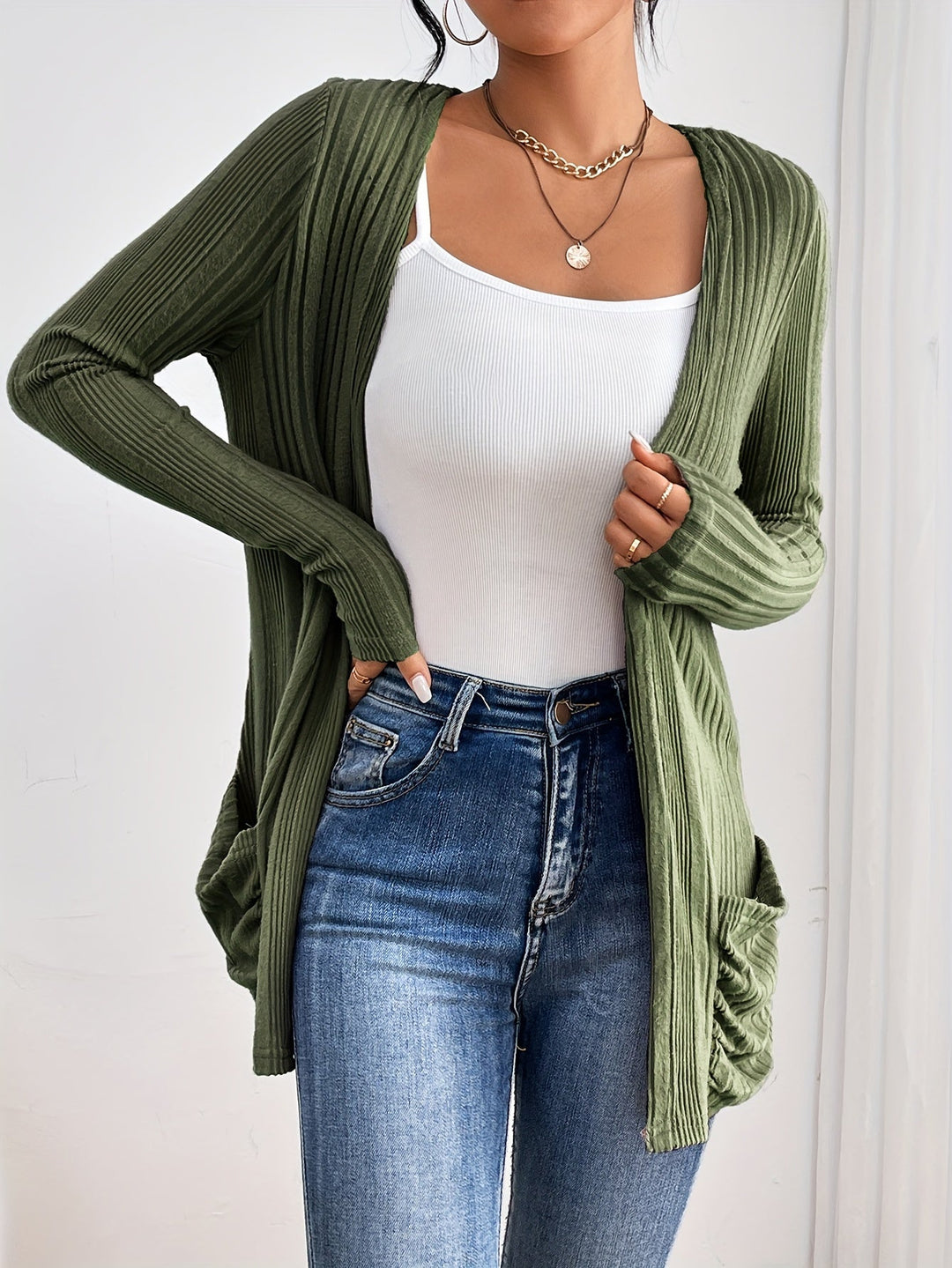 Stilla | Ribstrik Vest Damer