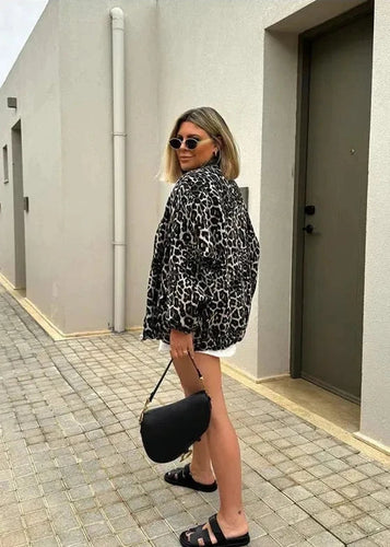 Stilla | Leopard Bomberjakke