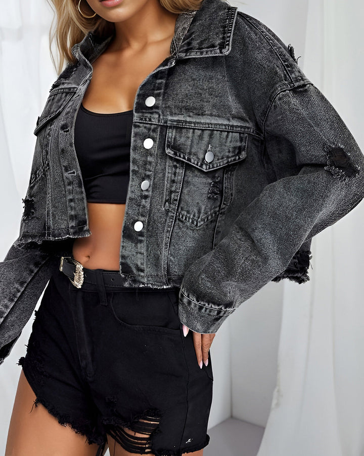 Stilla | Denim Kortjakke