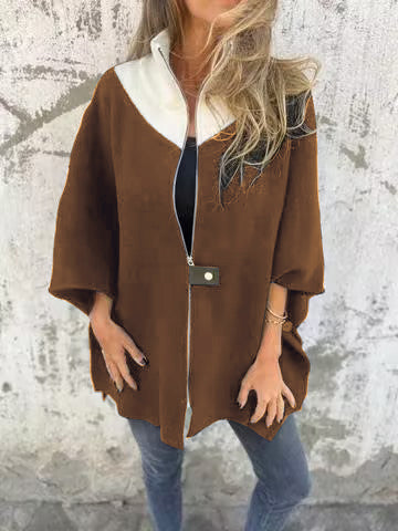 Stilla | Casual jakke med ståkrave og lynlås
