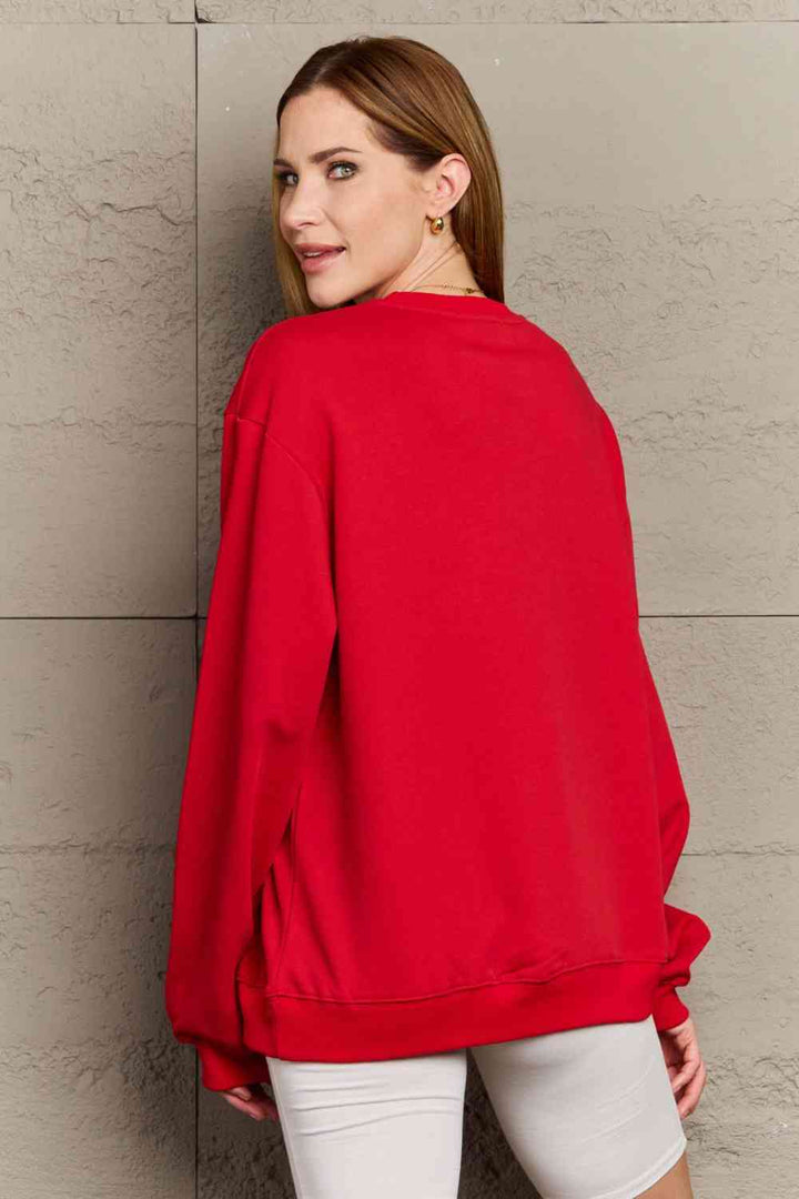 Stilla | Love Full Size Glædelig Jul Grafisk Sweatshirt