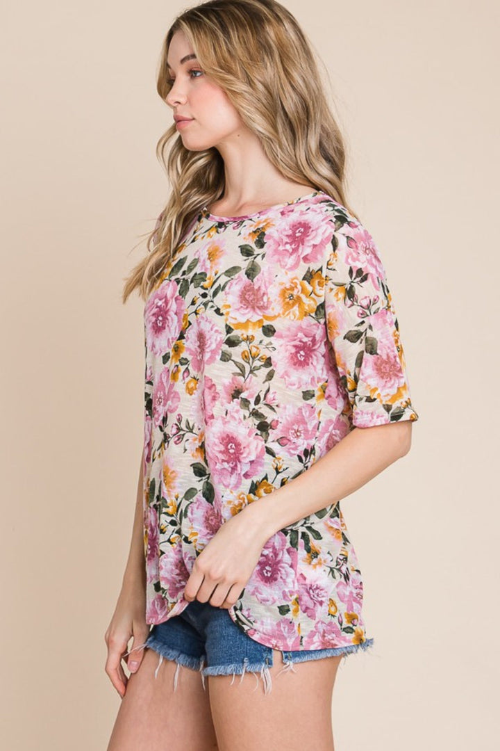 Stilla | Floral Rund Hals T-Shirt