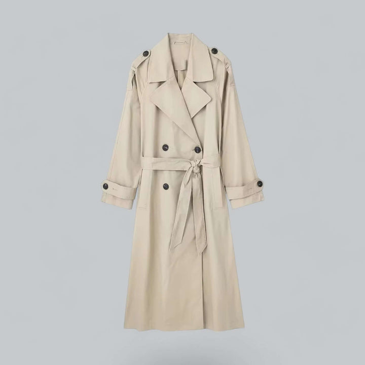Stilla | Elegant dobbeltforet dames-trenchcoat med bælte