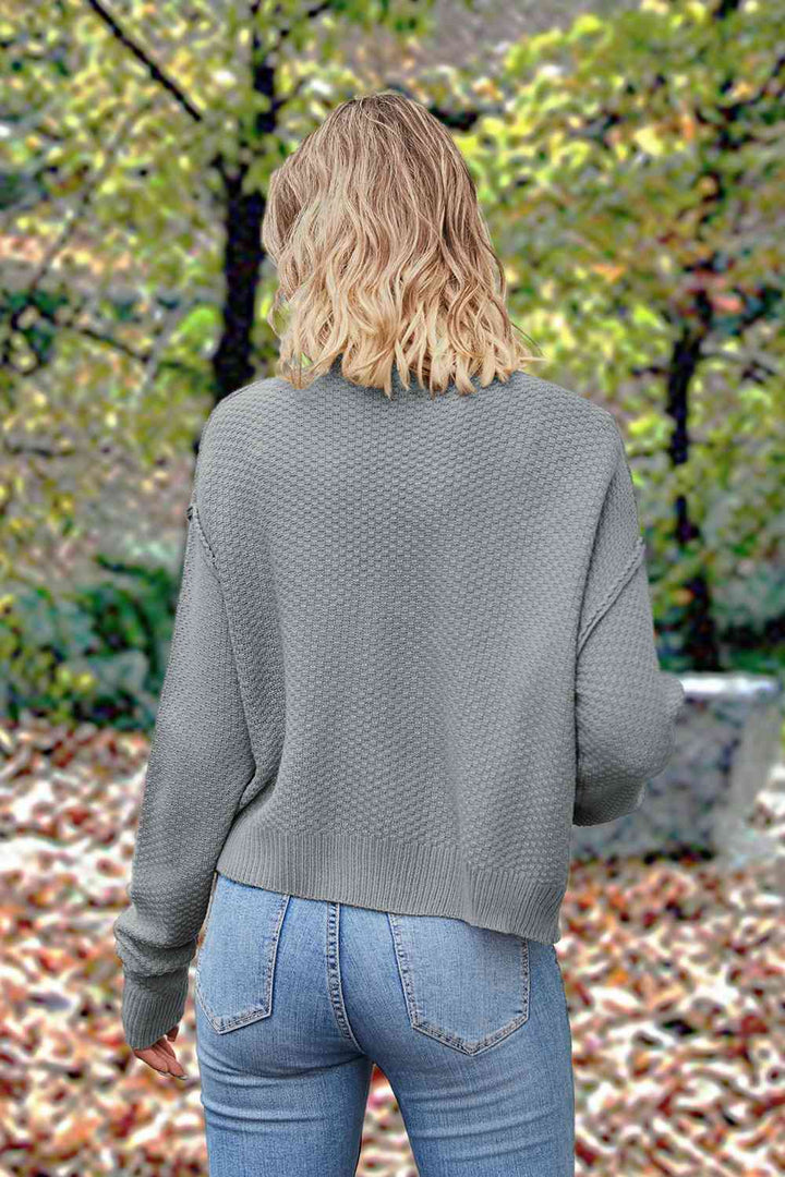 Stilla | Op Rund Hals Drop Skulder Cardigan