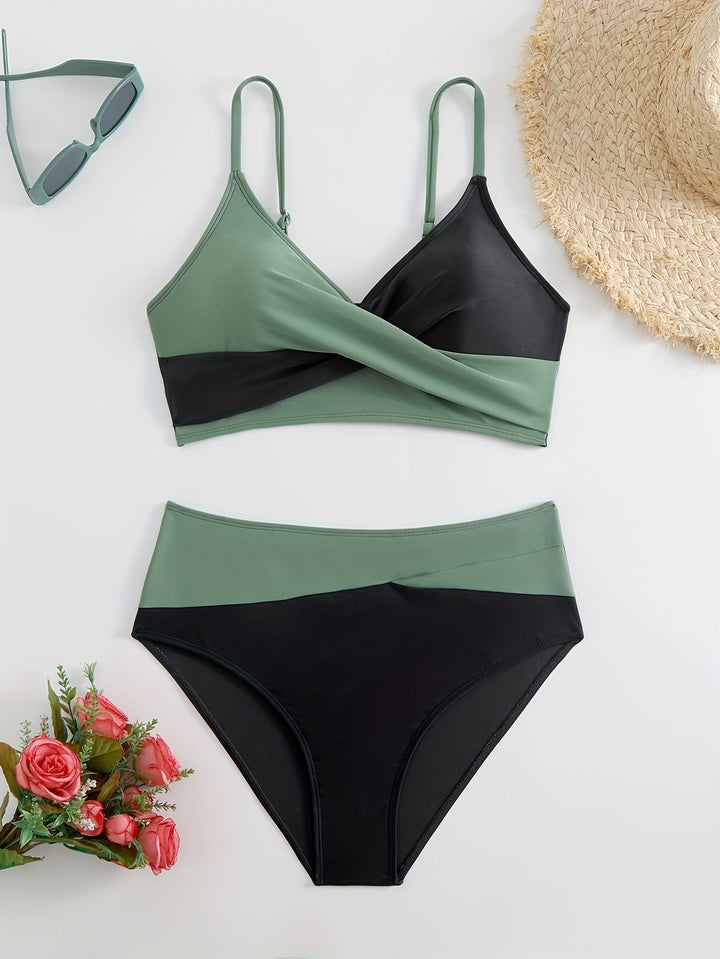 Stilla | Kvinder Farverig Bikini Bikini Farve, V-Udskæring Stil, Design, Sommer, Sommer