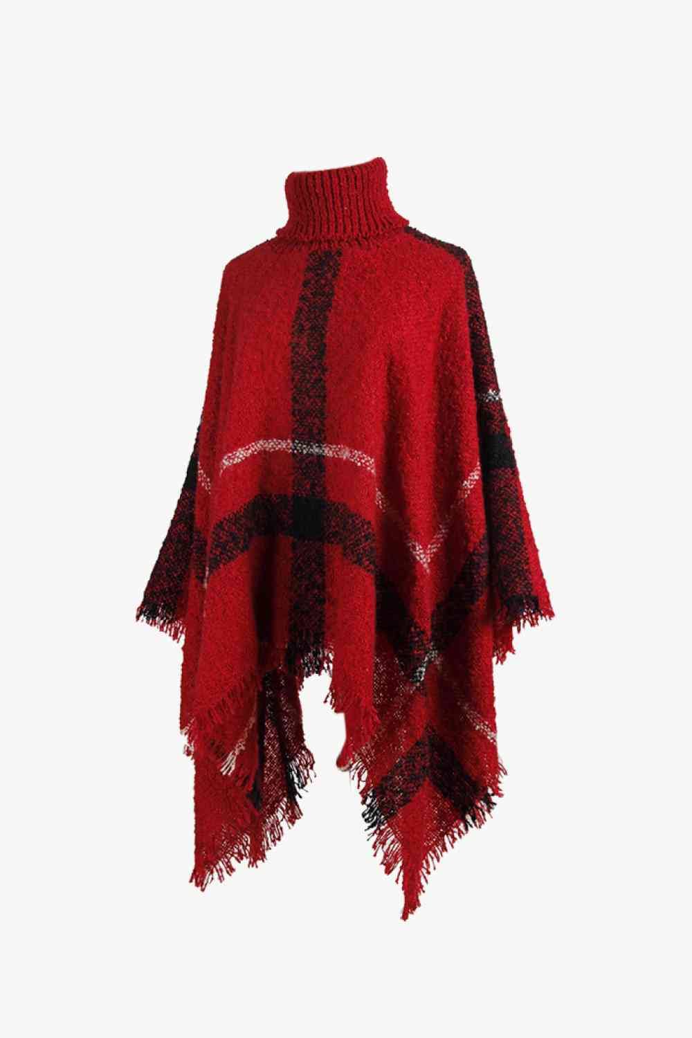 Stilla | Turtleneck Raw Hem Poncho