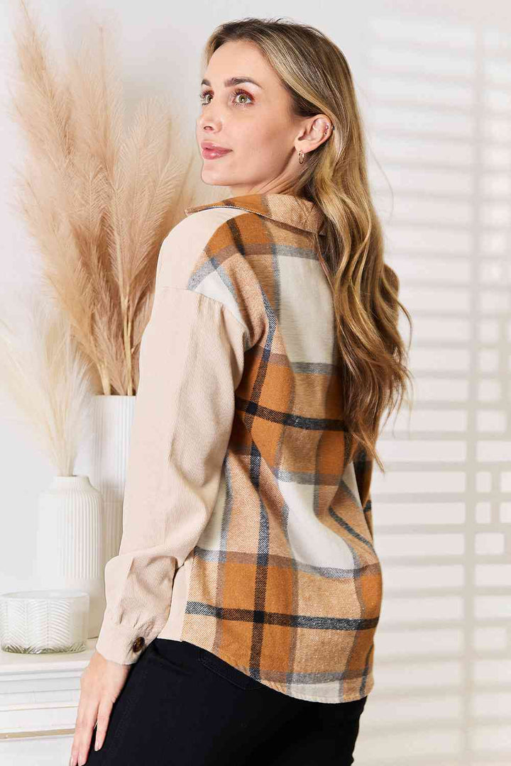 Stilla | Take Plaid Print Dropped Shoulder Shirt