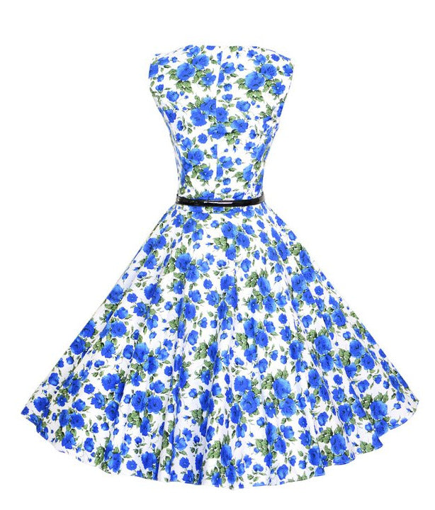 Damer Swing Kjole med Blomsterdesign og Bælte Stilla