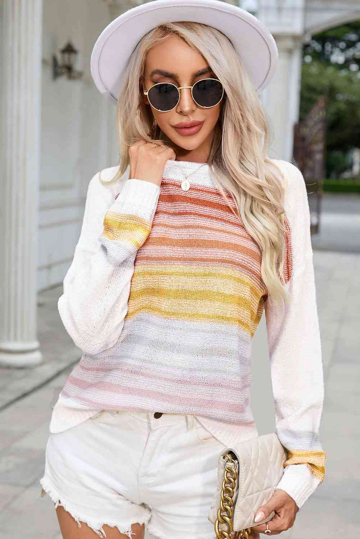 Stilla | Halstrykt Dresset Skulder Strik Top