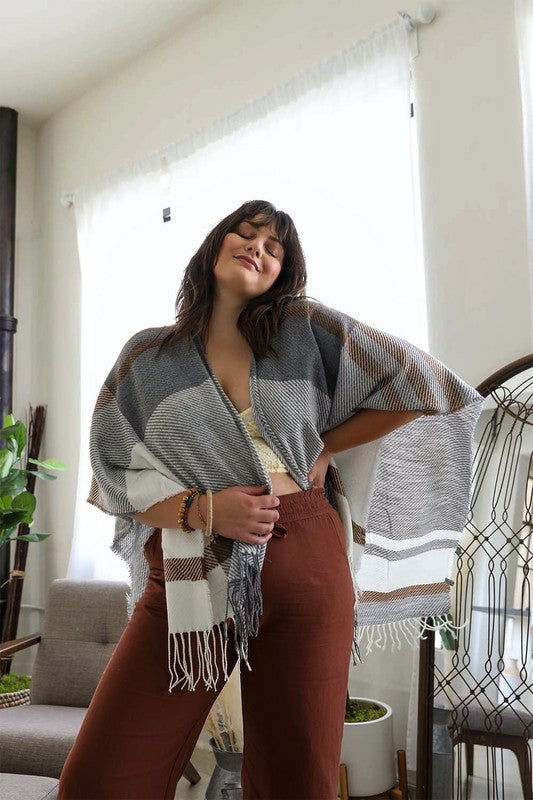 Stilla | Flannel Tussel Ruana