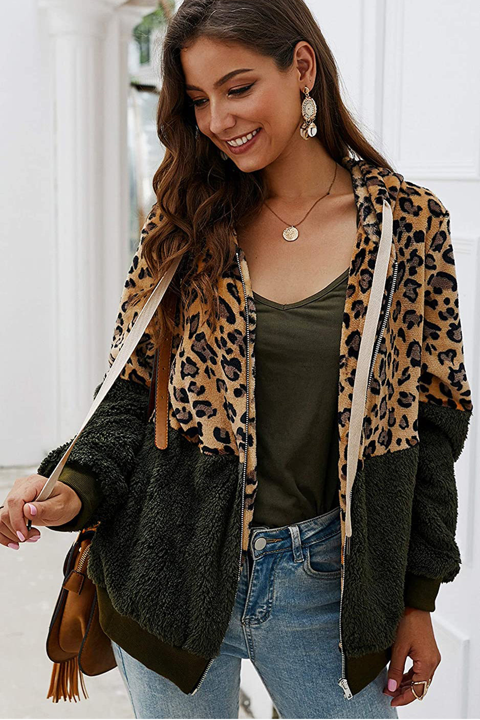 Stilla | Sweatshirt med leopardmønster