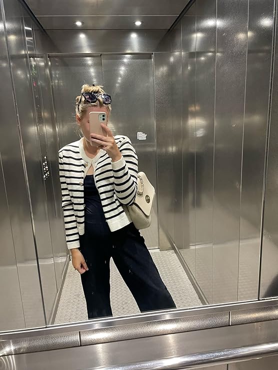 Stilla | Stribet Cardigan med Stil