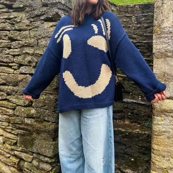 Stilla | Komfortabel Oversize Bomuldsstrik Sweater