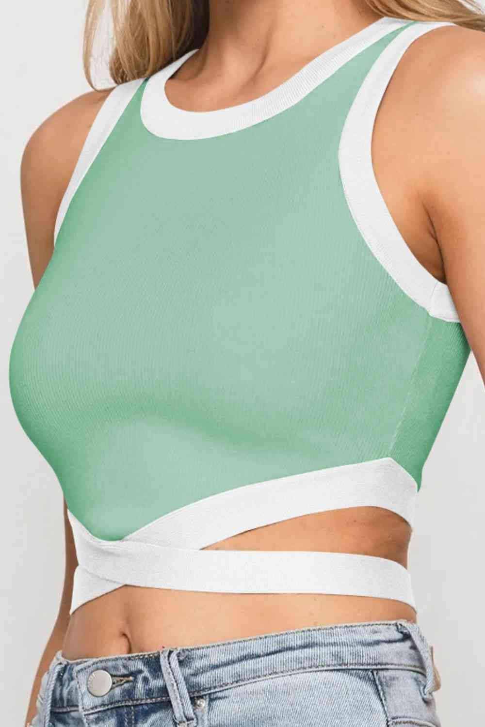 Stilla | Tie Back Rund Hals Tank