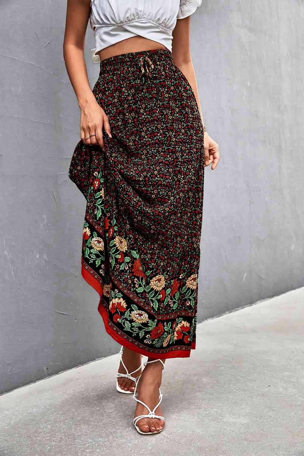 Stilla | Tie Maxi Skirt