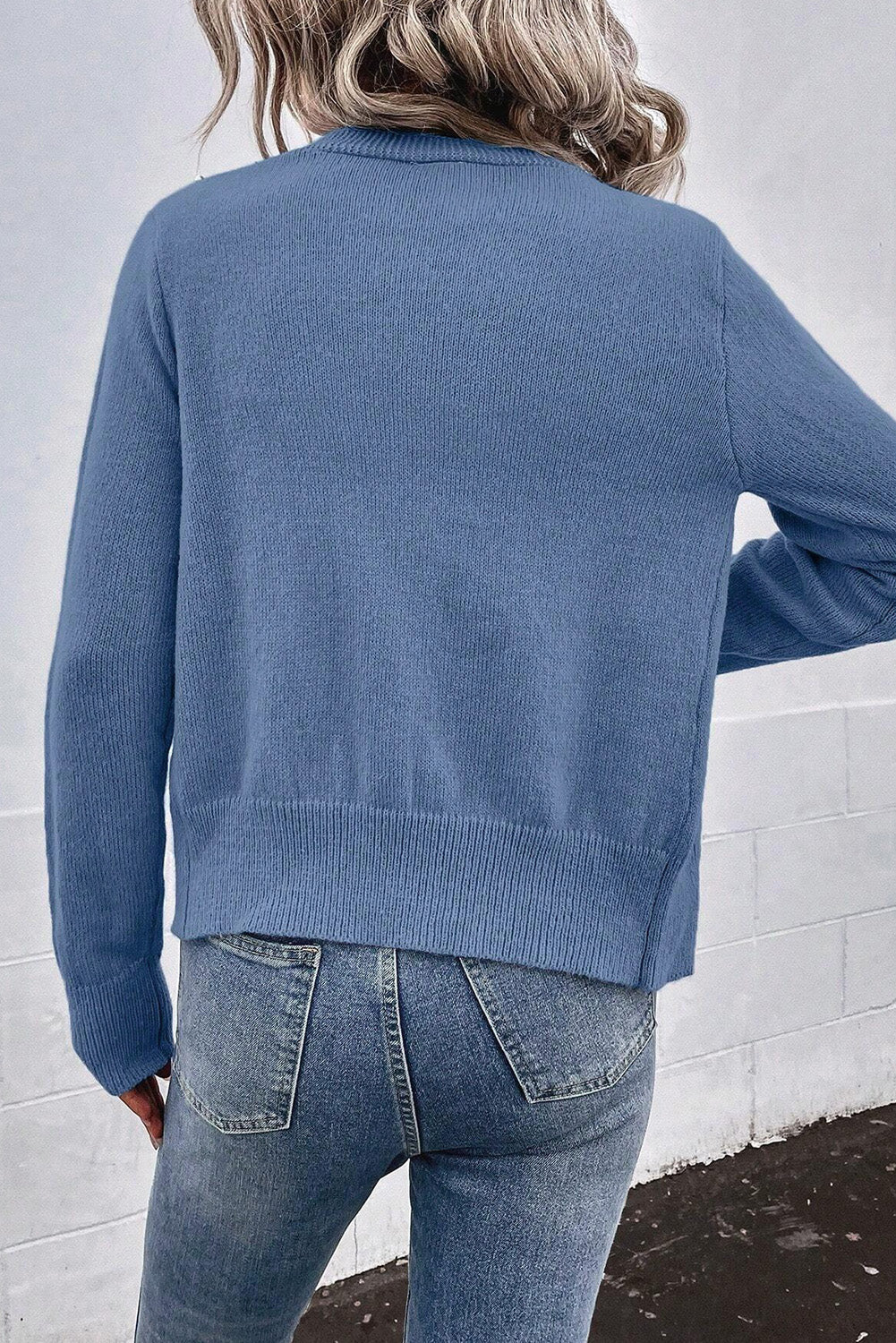 Stilla | Trim Knap-Up Cardigan