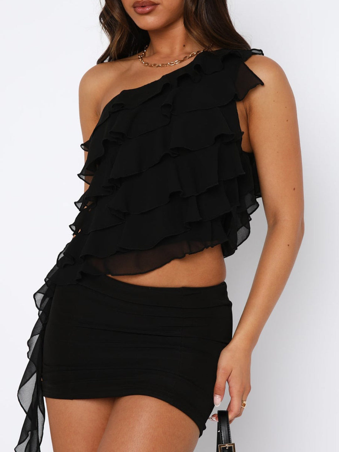 Stilla | Ruffle One Shoulder Tank