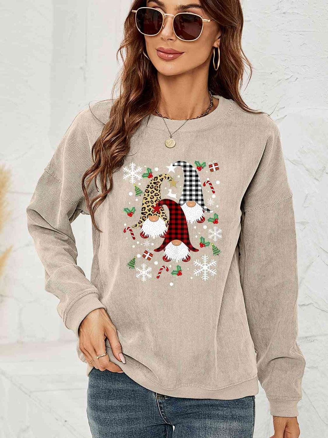 Stilla | Gnome Graphic Drop Shoulder Sweatshirt