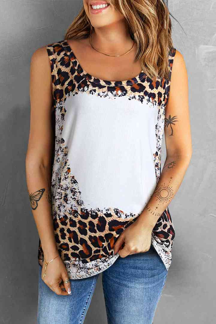 Stilla | Farveblok Scoop Neck Tunika Tank