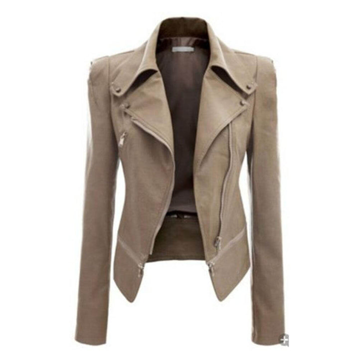 Stilla | Dam Slim Fit PU Læder Zip-Up Jakke