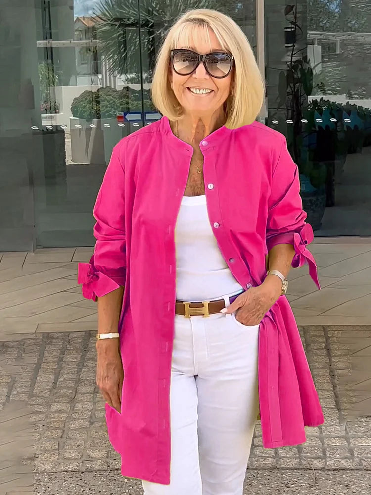 Stilla | Lang bomuldsbluse