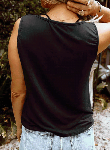 Stilla | Stripe Notched Neck Tank