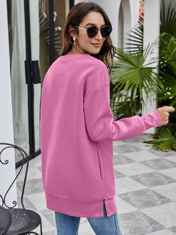 Stilla | Stop Believing Graphic Drop Shoulder Sweatshirt