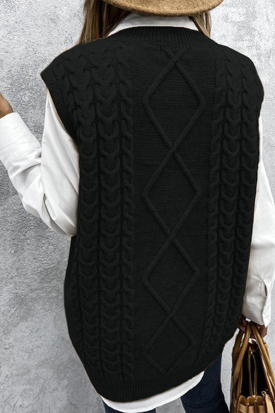 Stilla | Over størrelse Vest, Striktrøje, Ærmeløs Trøje, Efterårsoutfit