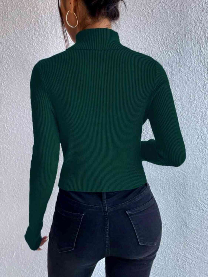 Stilla | Turtleneck Rib-strik Top