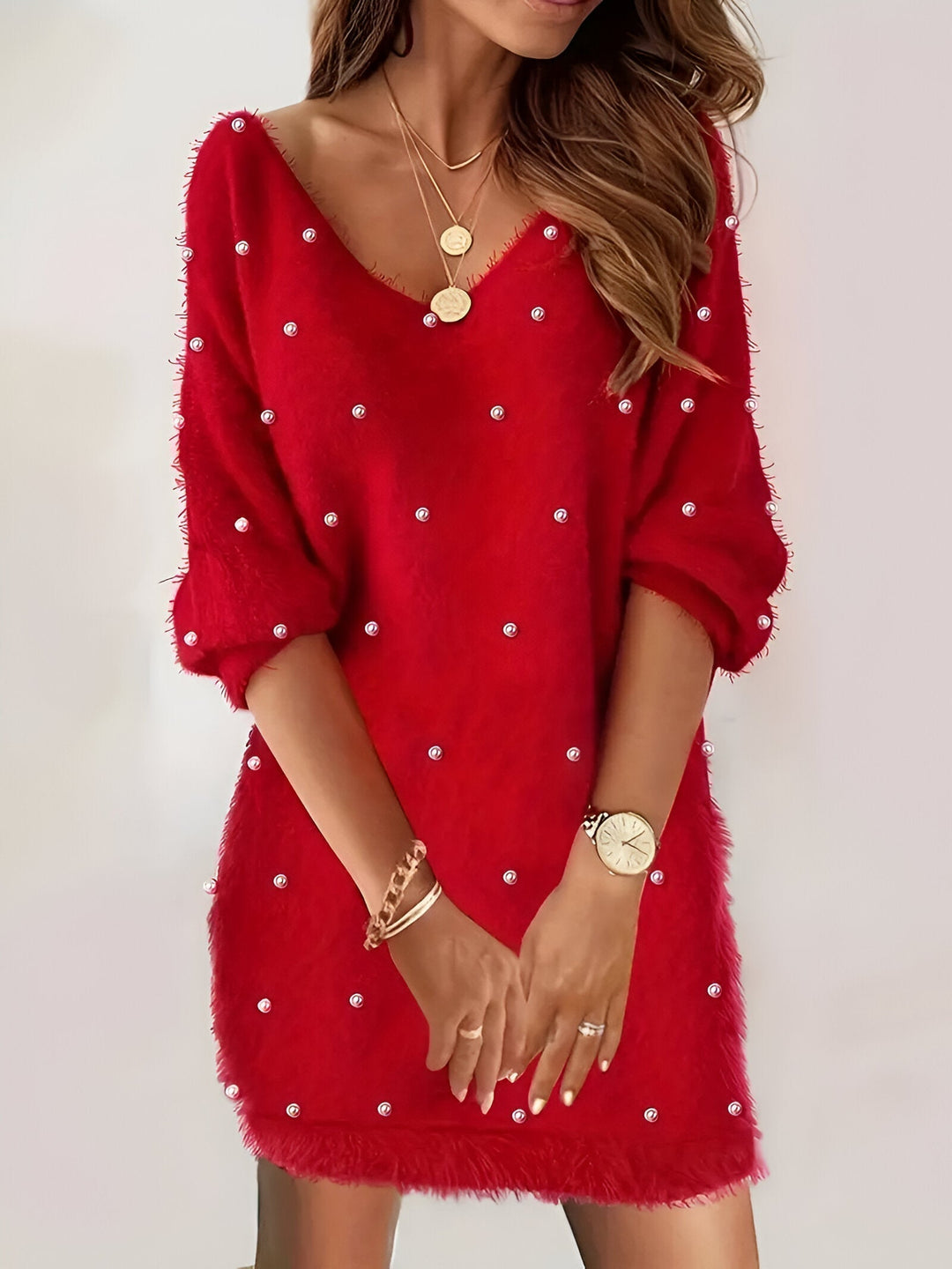Stilla | Elegante Blusekjole Med V-hals