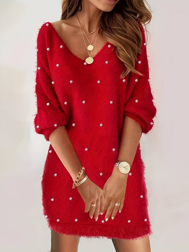 Stilla | Elegante Blusekjole Med V-hals