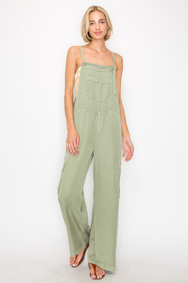 Stilla | Wide Leg Tencel Overalls