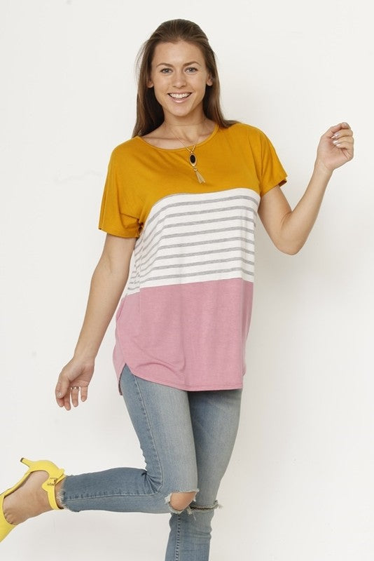 Stilla | Color Block Tunika Top