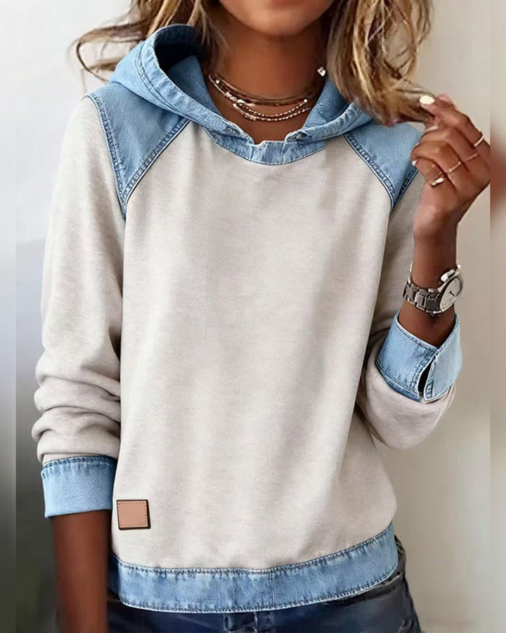 Stilla | Sweatshirt med kontrastindsatser