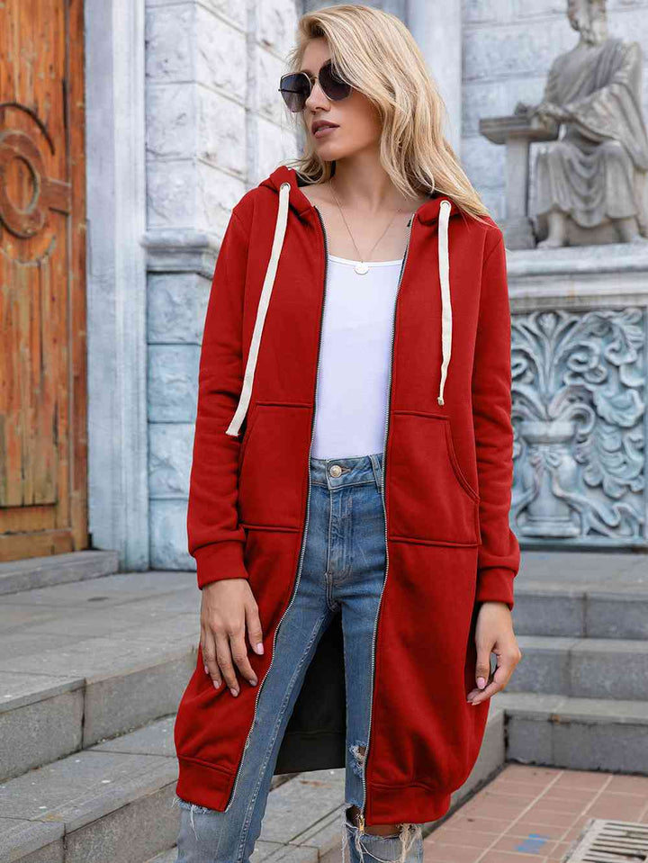 Stilla | up Langline Hoodie Med Lommer