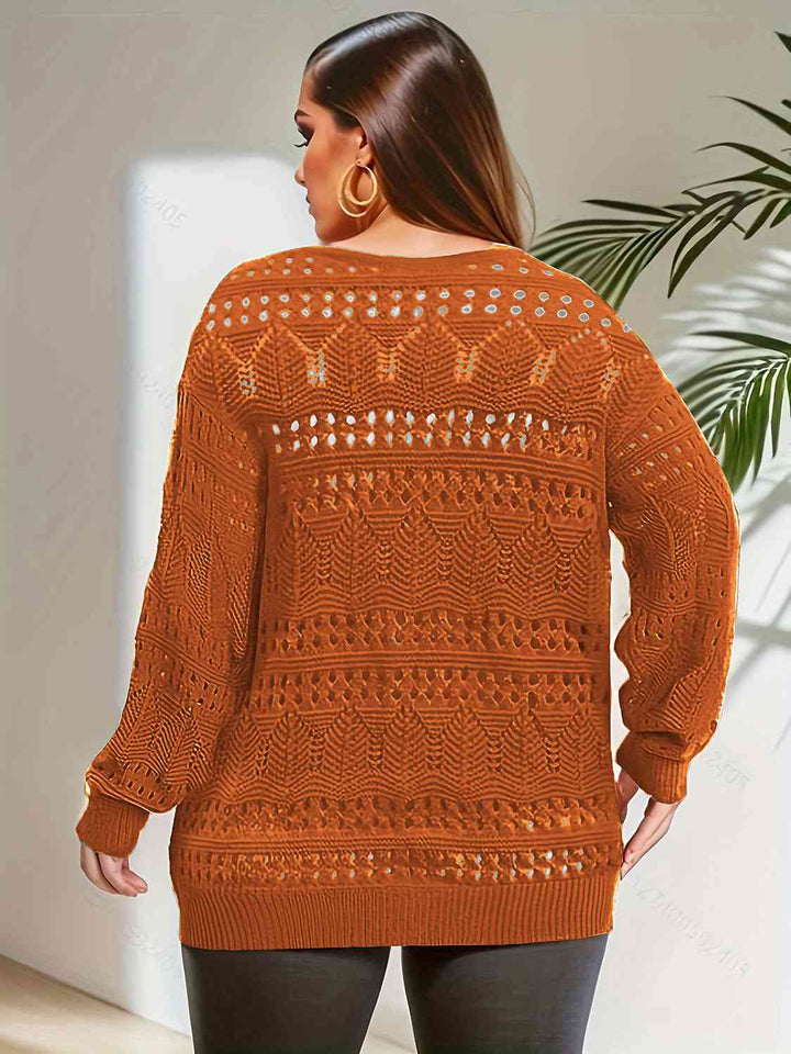 Stilla | Størrelse Åbenarbejdet Udsnit Langærmet Sweater
