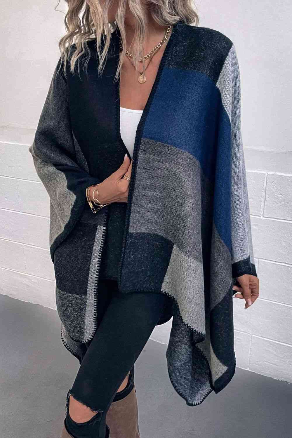 Stilla | Block Åben Front Poncho