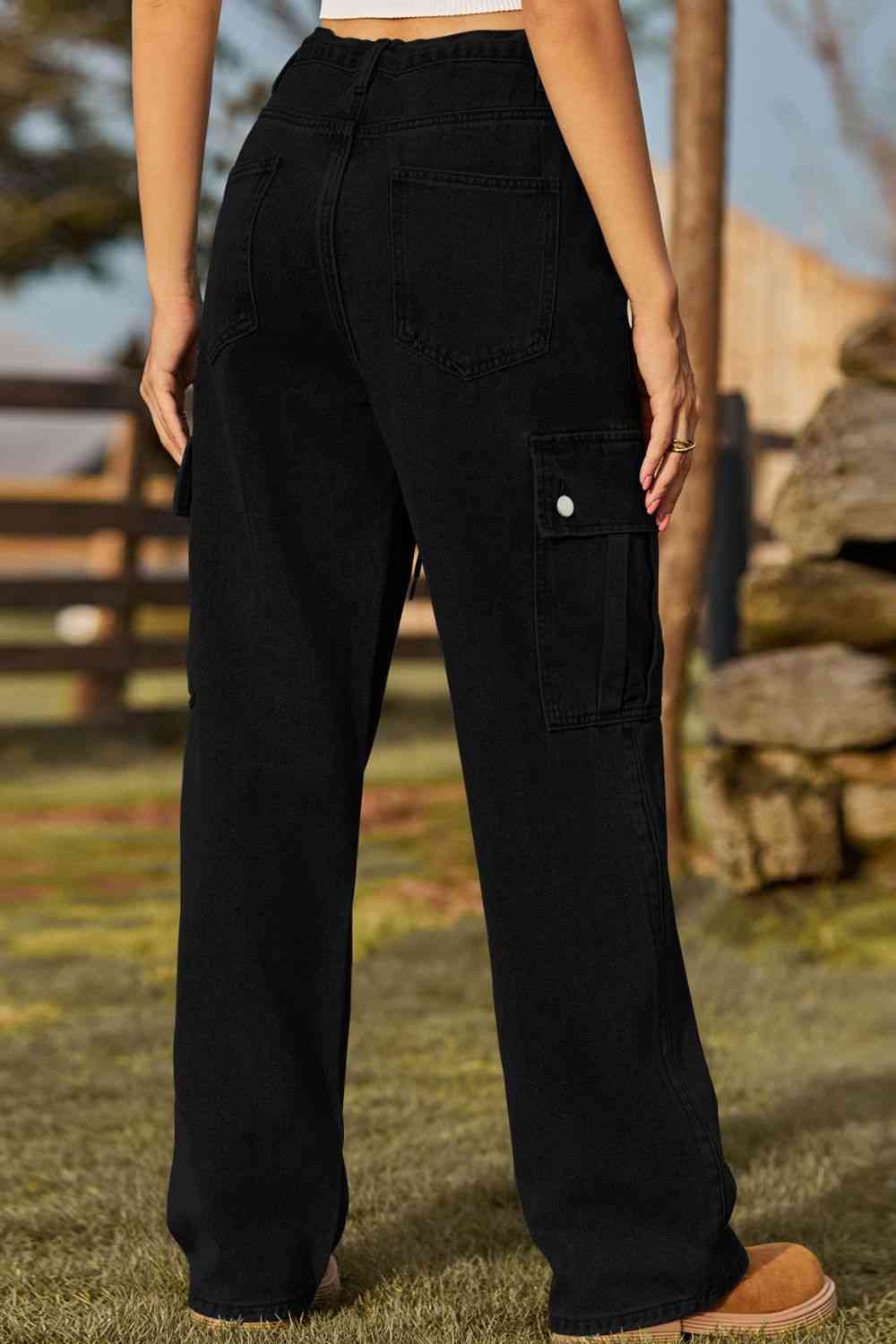 Stilla | Fit Snørejeans Med Lomme