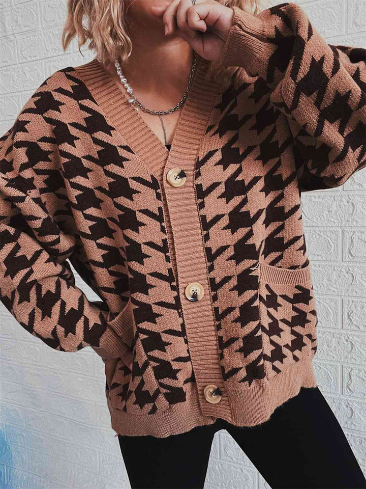 Stilla | Knap Front Cardigan Med Lommer