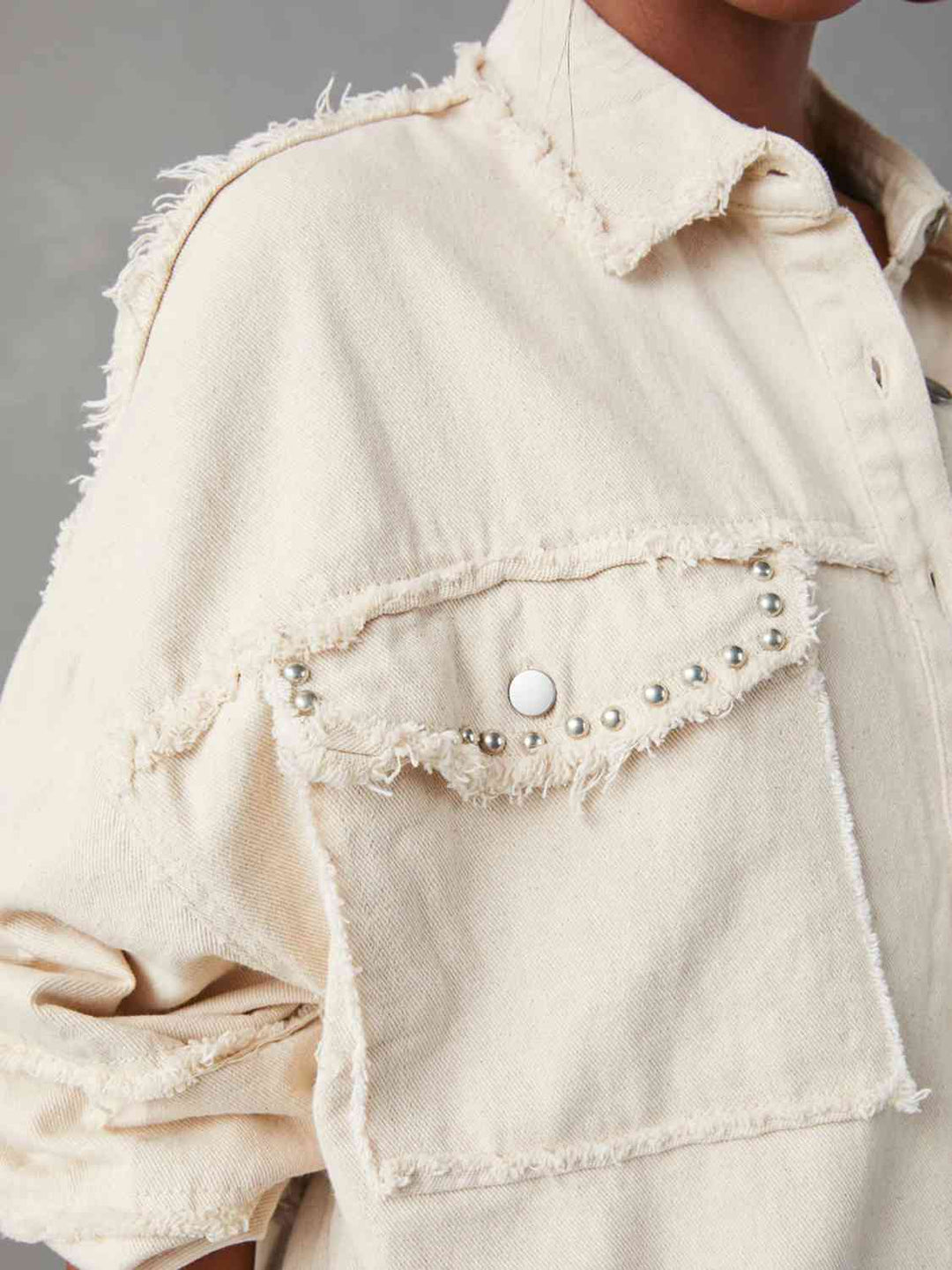Stilla | Down Rå Kant Denim Jakke