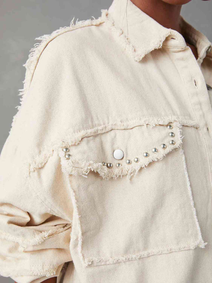 Stilla | Down Rå Kant Denim Jakke