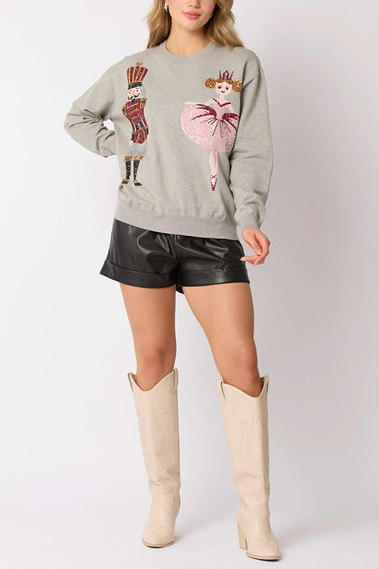 Stilla | JuleSoldat Pailletter Mode Casual Sweatshirt